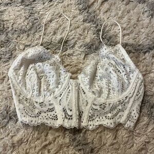 Intimately Free People White Lace All Yours Underwire‎ Bralette